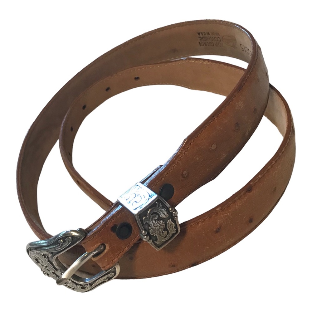 Justin Ostrich Leather Belt